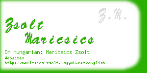 zsolt maricsics business card